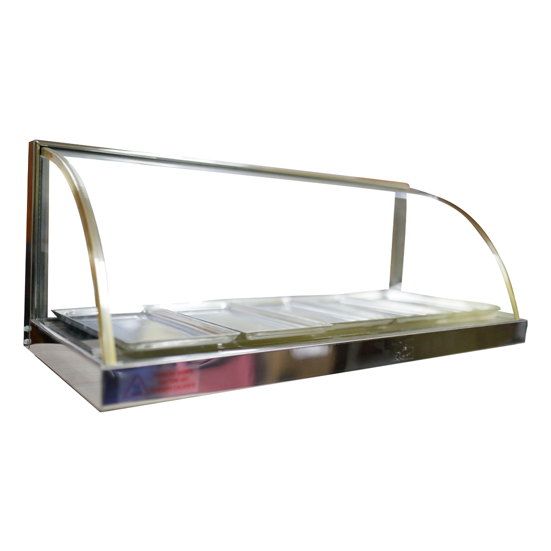 Vitrina De Calor Vidrio Curvo De 5 Bandejas - Imagen 4