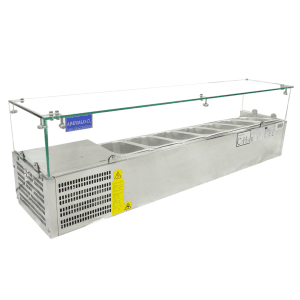 Salsera Refrigerada Sobremesa 1.50 Mts, 7 Depositos