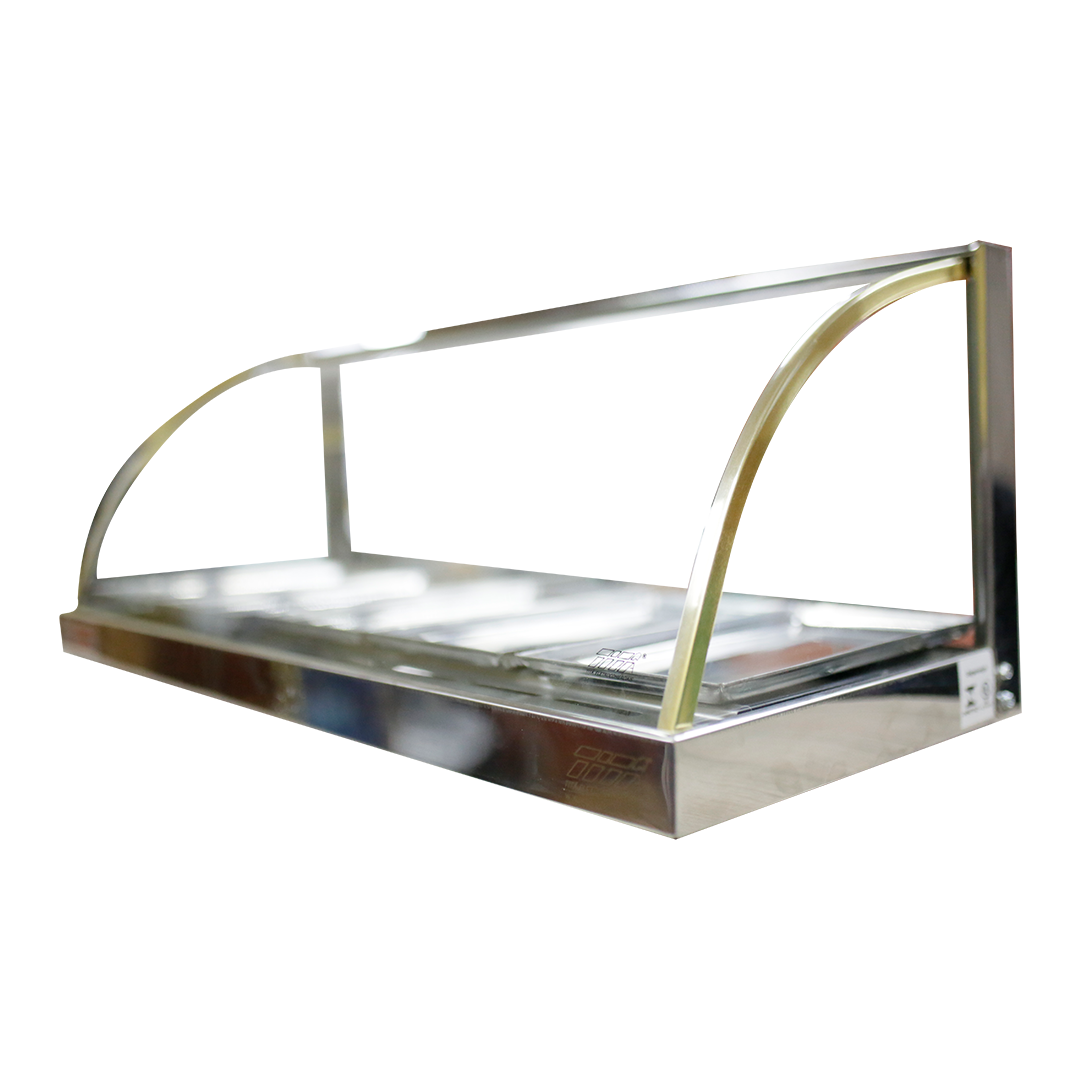 Vitrina De Calor Vidrio Curvo De 5 Bandejas - Imagen 5