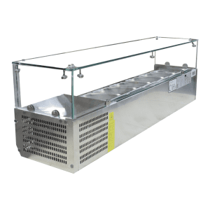 Salsera Refrigerada Sobremesa 1.40 Mts, 6 Depositos