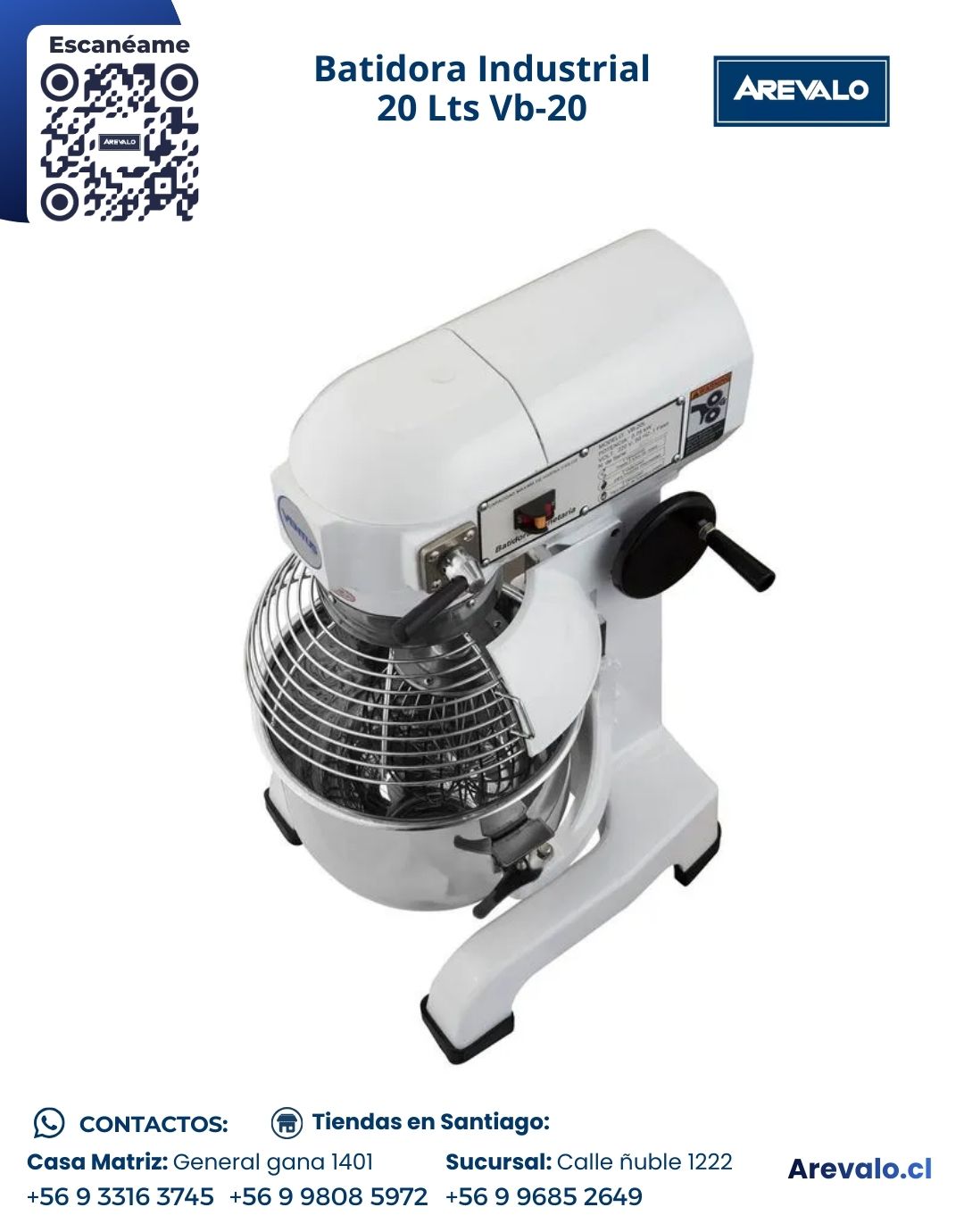 Batidora Industrial VB-20 Litros - Imagen 3