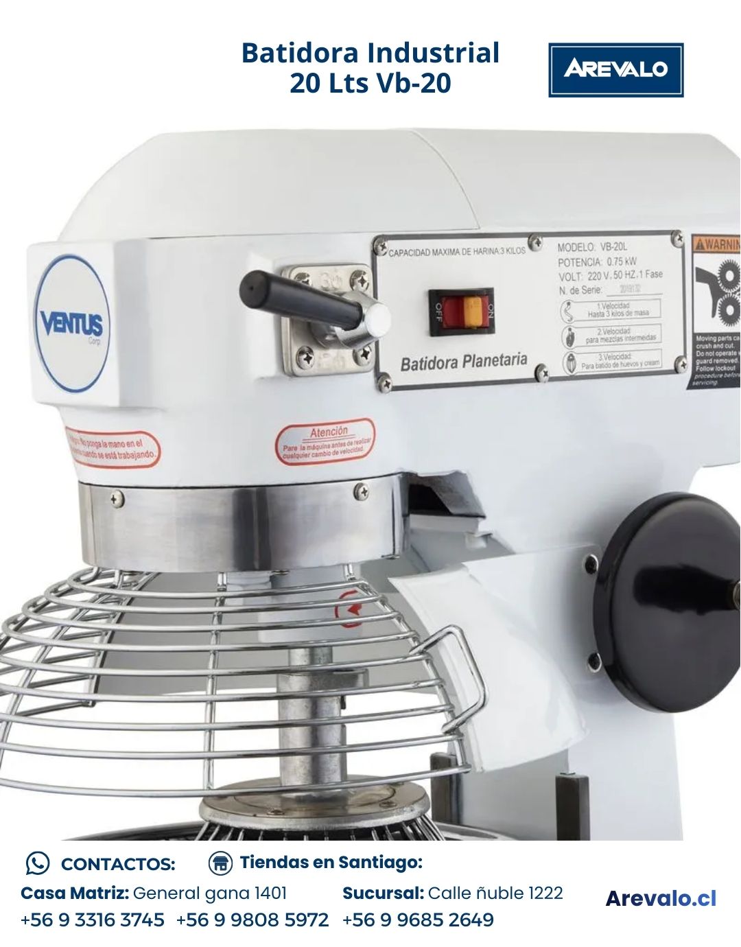 Batidora Industrial VB-20 Litros - Imagen 5