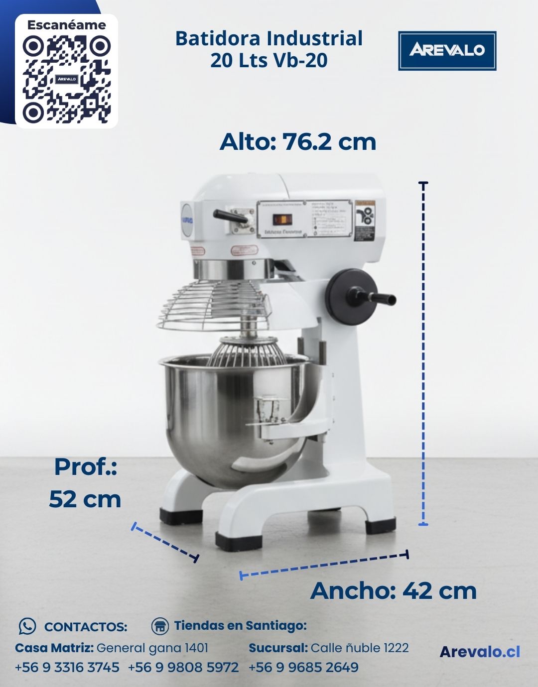 Batidora Industrial VB-20 Litros - Imagen 8