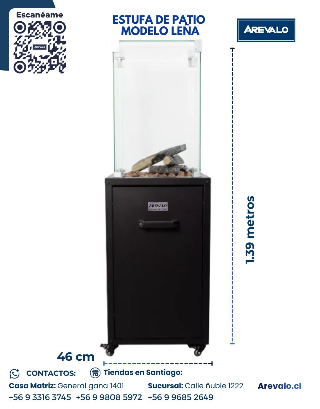 Estufa De Patio Modelo Leña + Cobertor De Regalo - Imagen 4