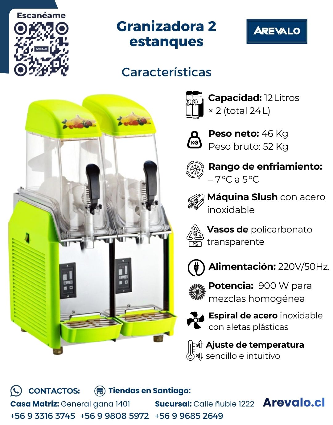 Granizadora Arevalo 2 Estanque - Imagen 4
