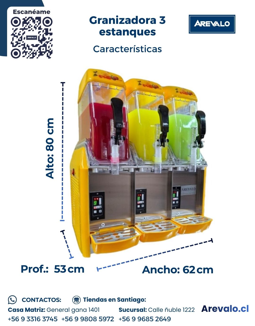 Granizadora 3 Estanques De 12 L - Imagen 5