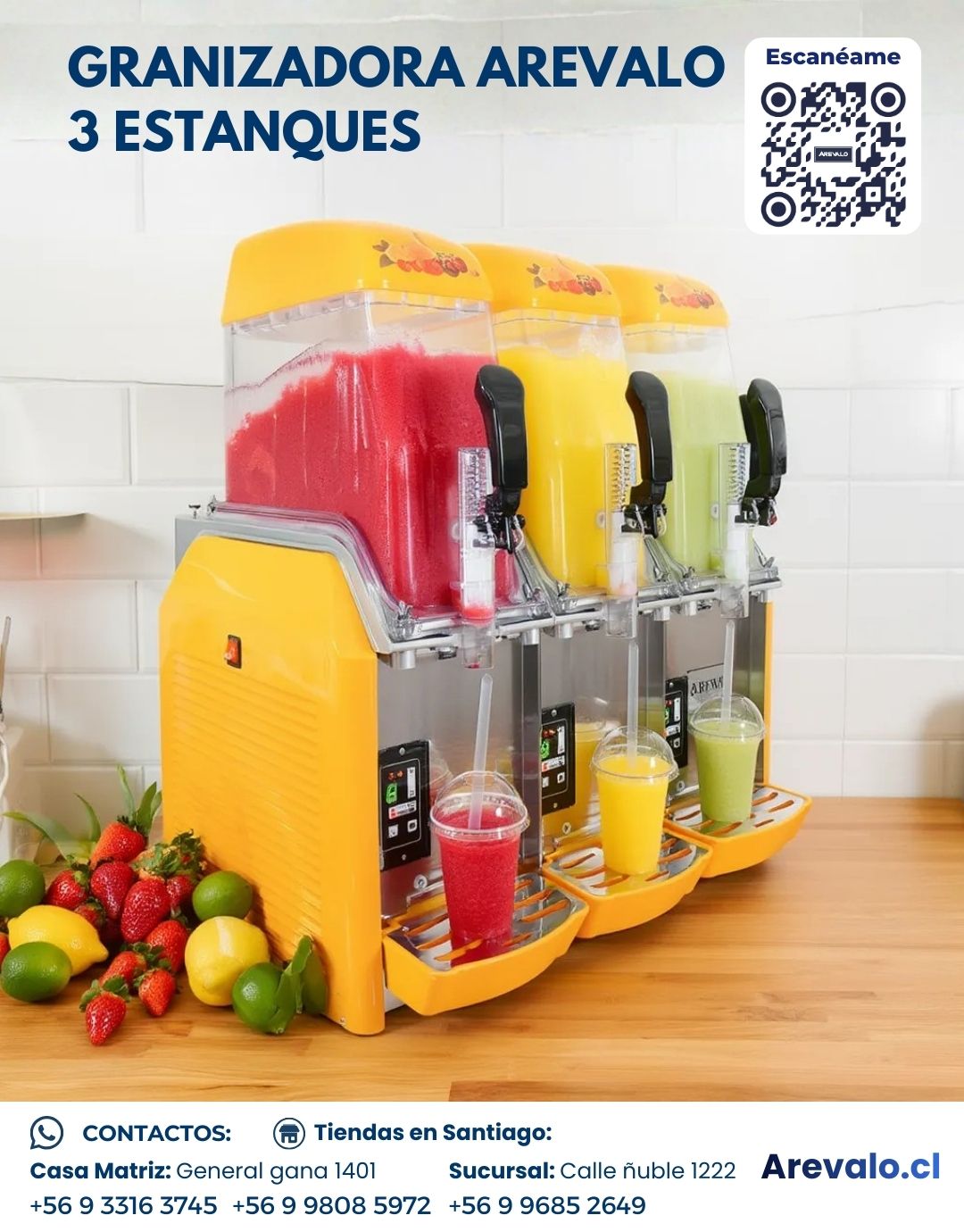 Granizadora 3 Estanques De 12 L - Imagen 8