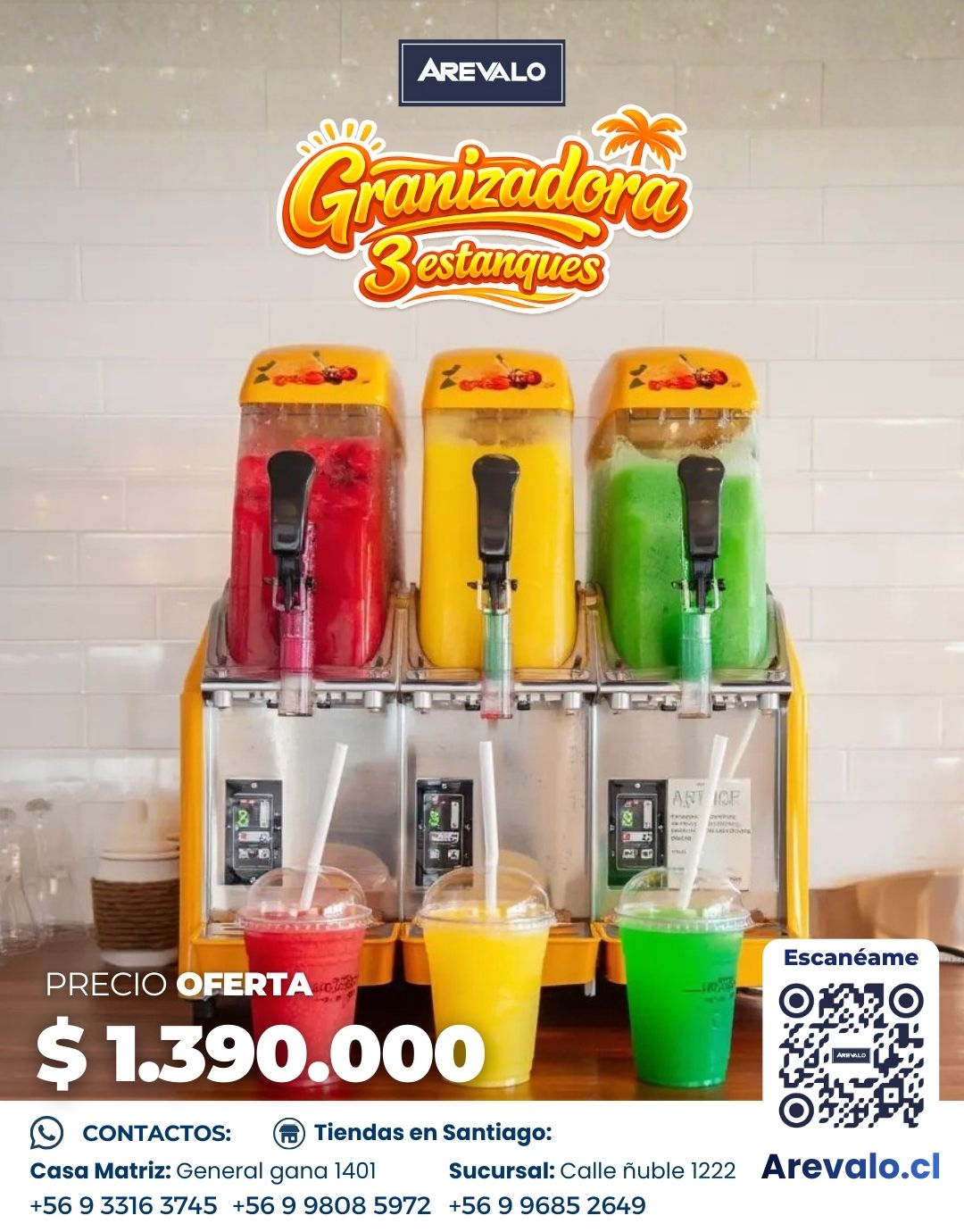 Granizadora 3 Estanques De 12 L - Imagen 9