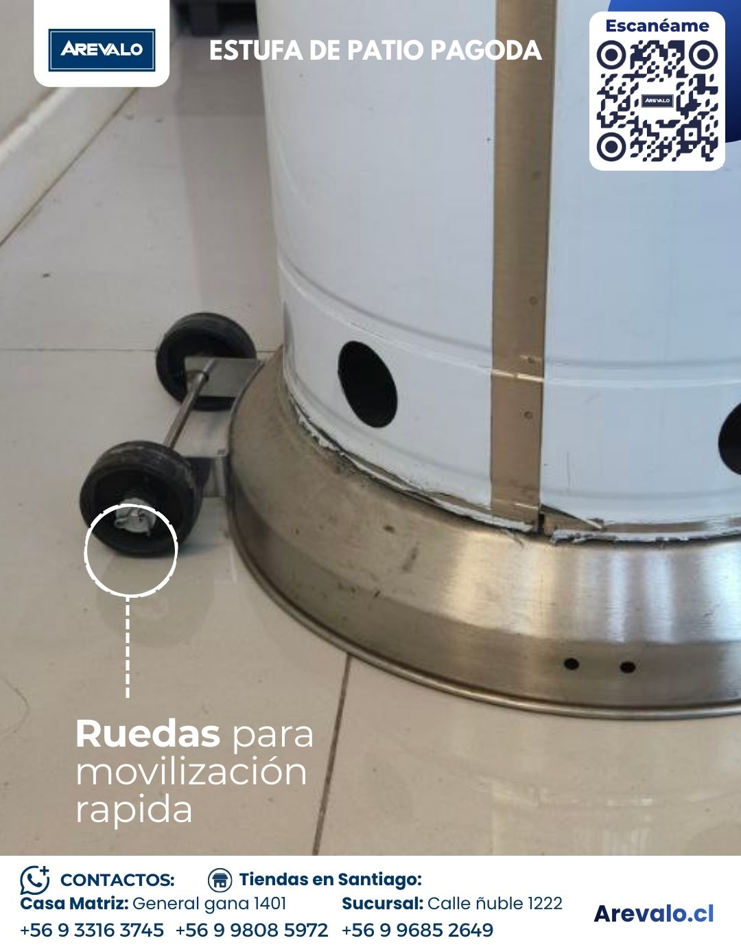 Estufa De Patio Pagoda Acero Inoxidable + Cobertor De Regalo - Imagen 8