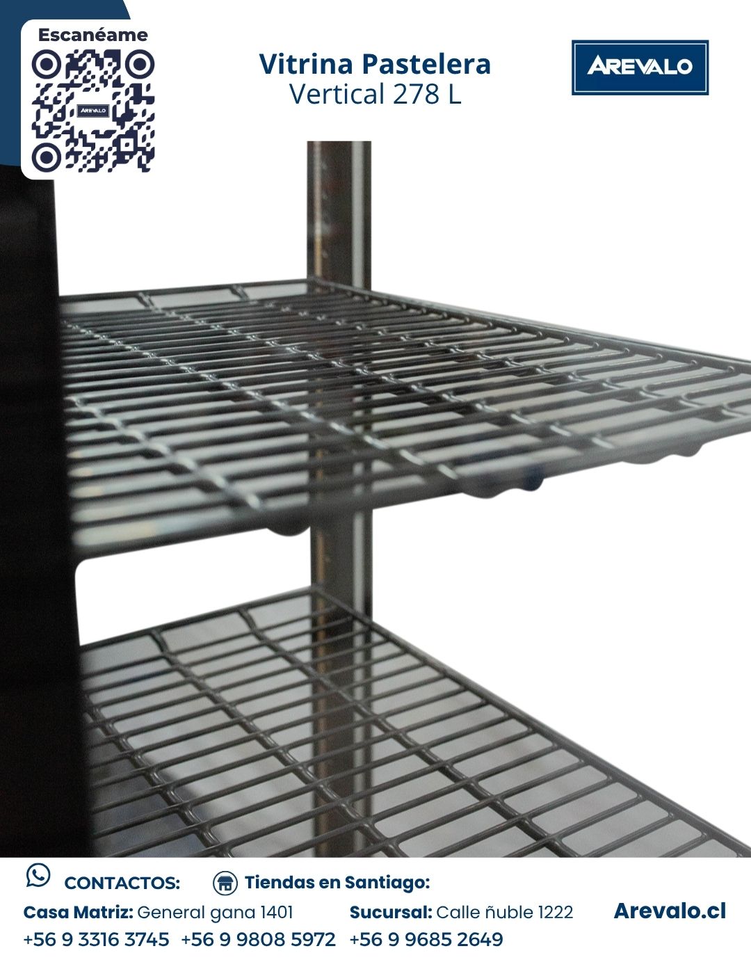 Vitrina Pastelera Vertical Negra 278 Litros - Imagen 3