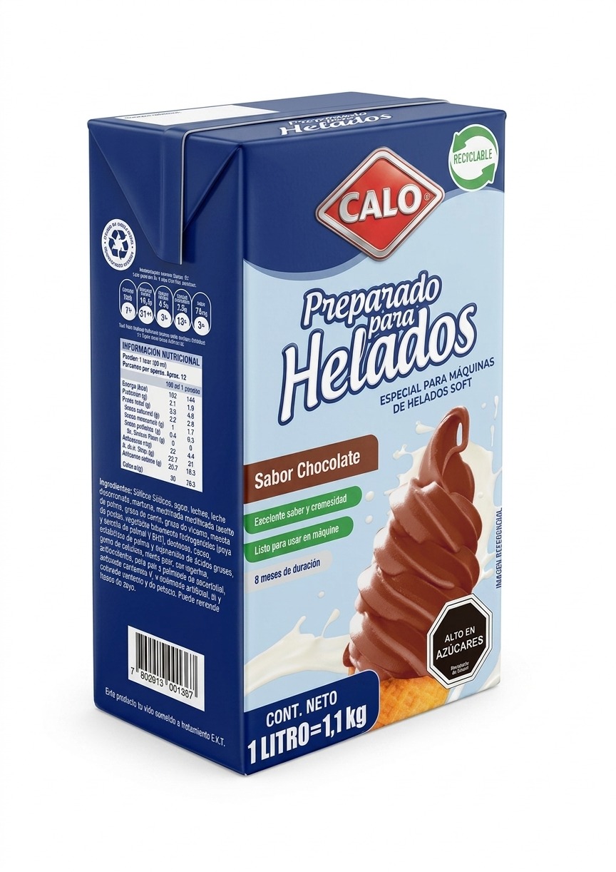 Display 12 Litros Chocolate Preparado Para Helados