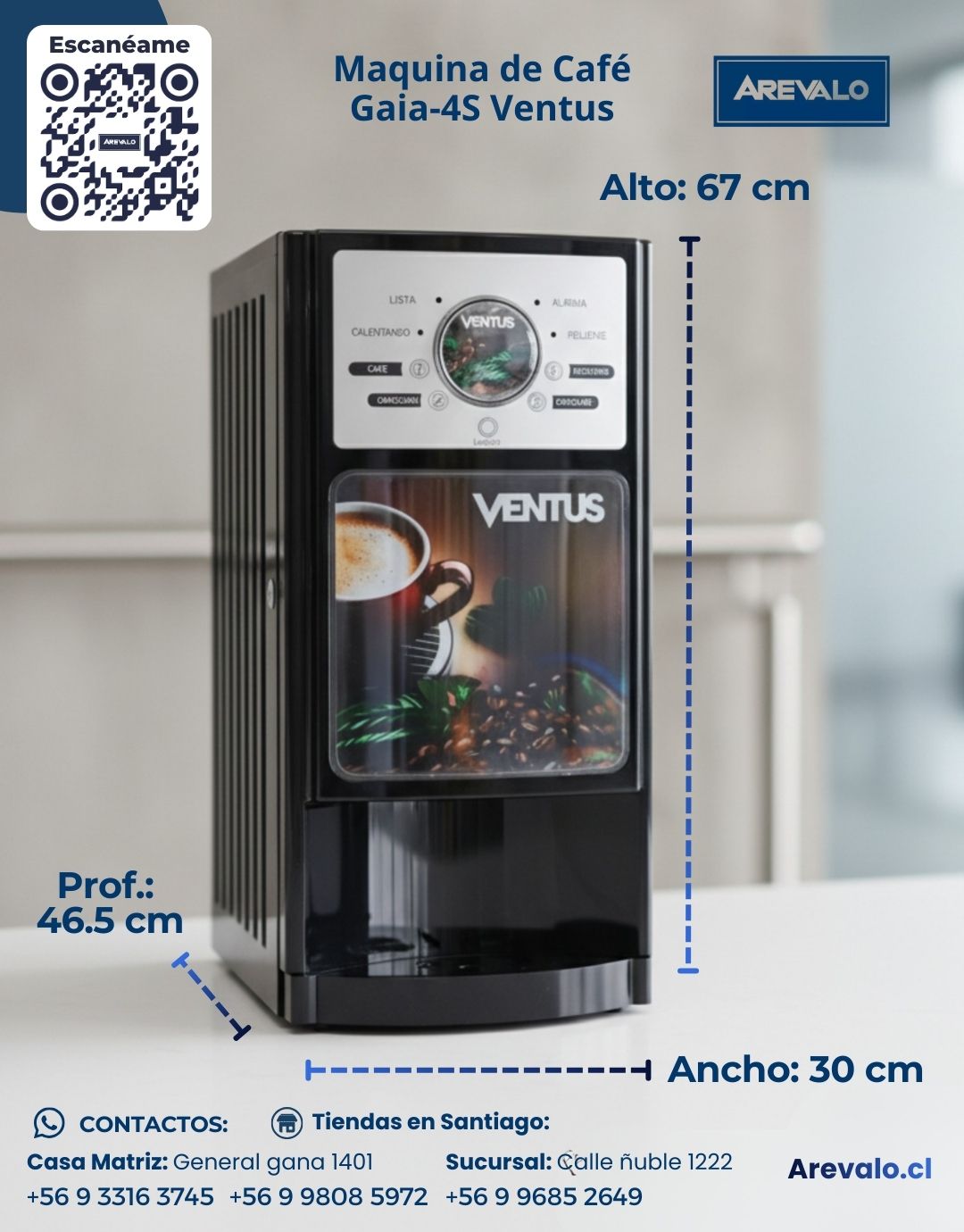 Maquina De Café Ventus 4 Opciones - Imagen 5