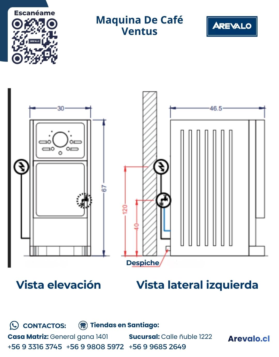 Maquina De Café Ventus 4 Opciones - Imagen 3