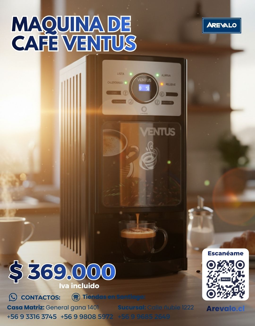 Maquina De Café Ventus 4 Opciones - Imagen 6