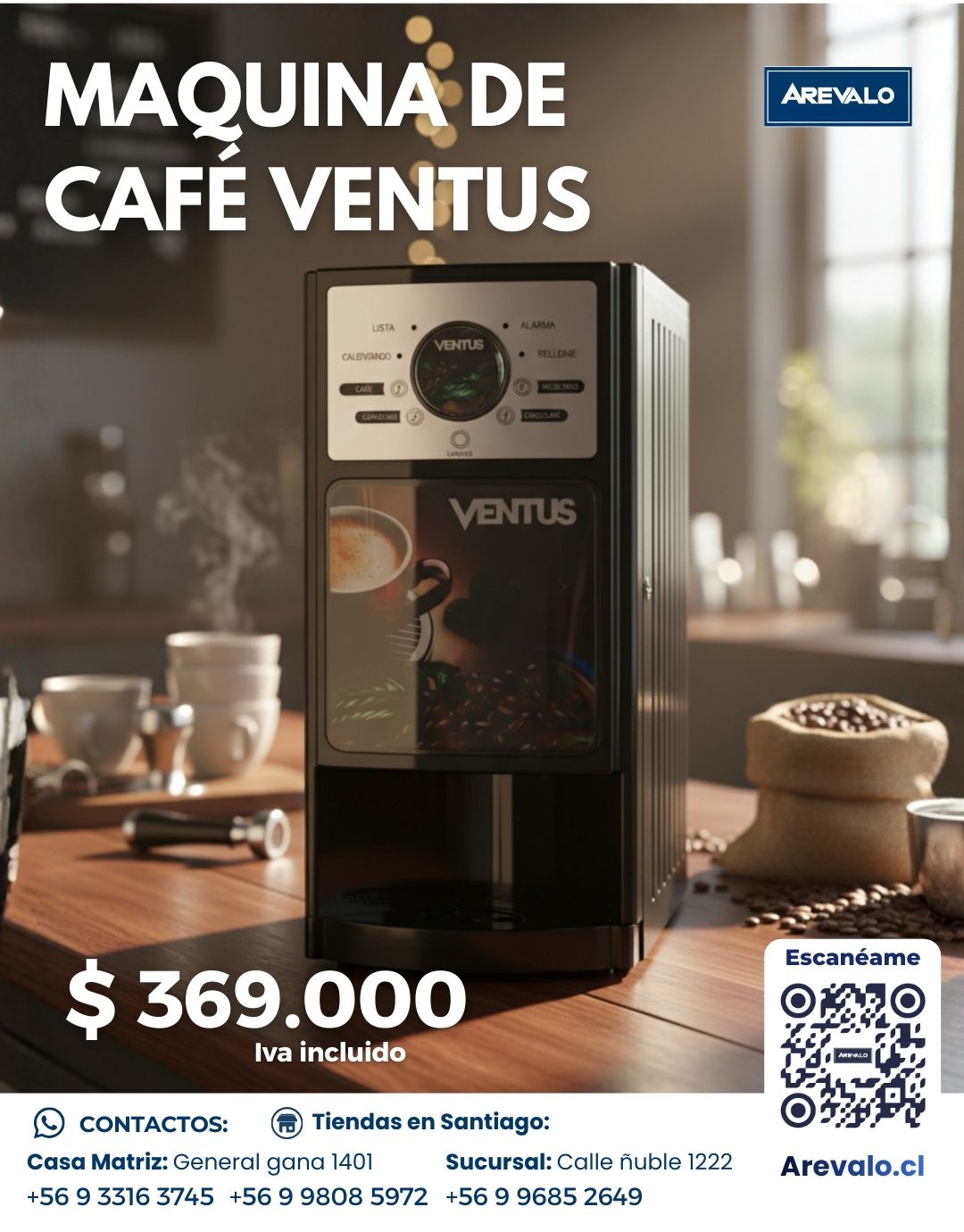 Maquina De Café Ventus 4 Opciones - Imagen 8