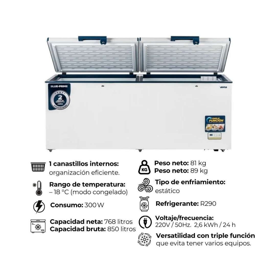 Conservadora Tapa Dura CTD-850 PRIME Ventus - Imagen 4