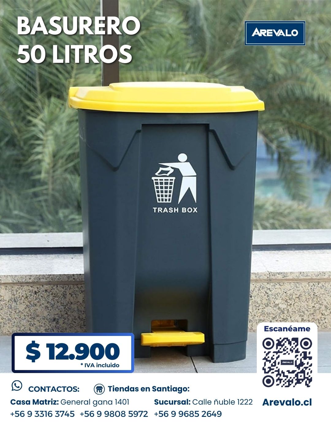 Basurero con Pedal de 50L – Arévalo - Imagen 8