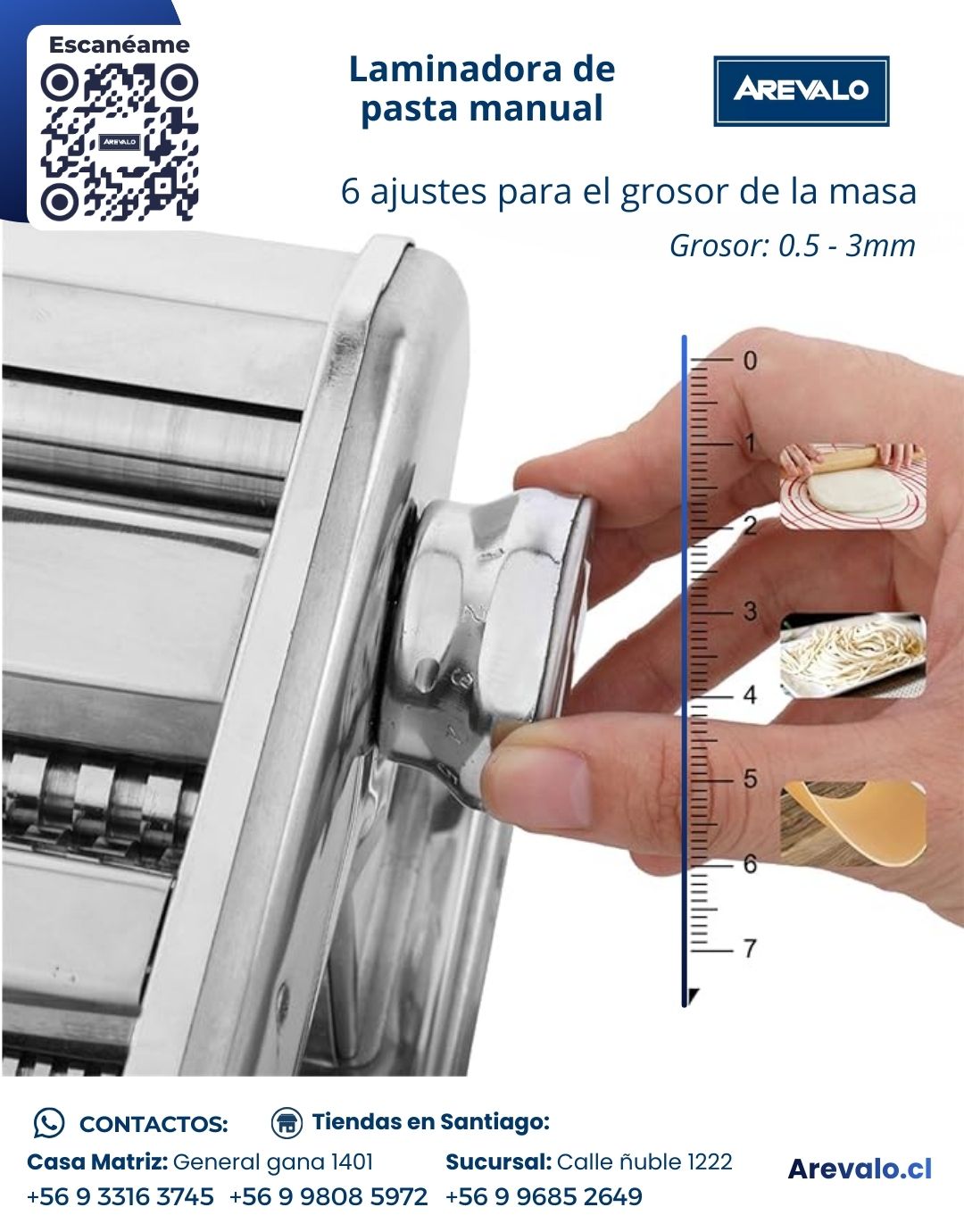 Laminadora de Pasta Manual Arevalo - Imagen 7
