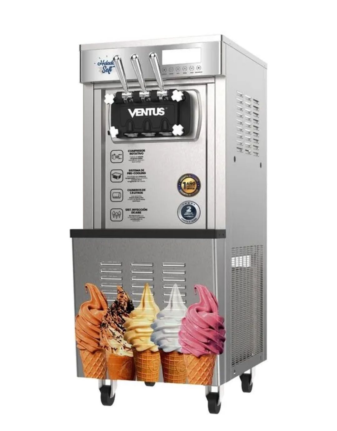 Máquina de Helado Soft Pedestal 25 Lts/H