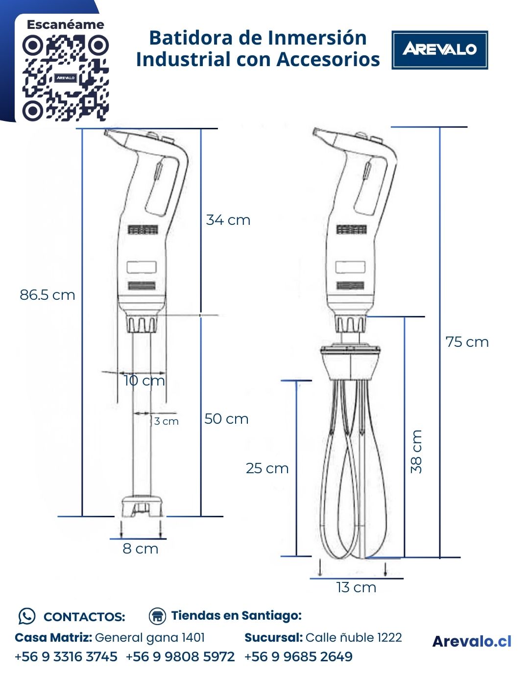 Batidora de Inmersión Industrial con Accesorios - Imagen 4