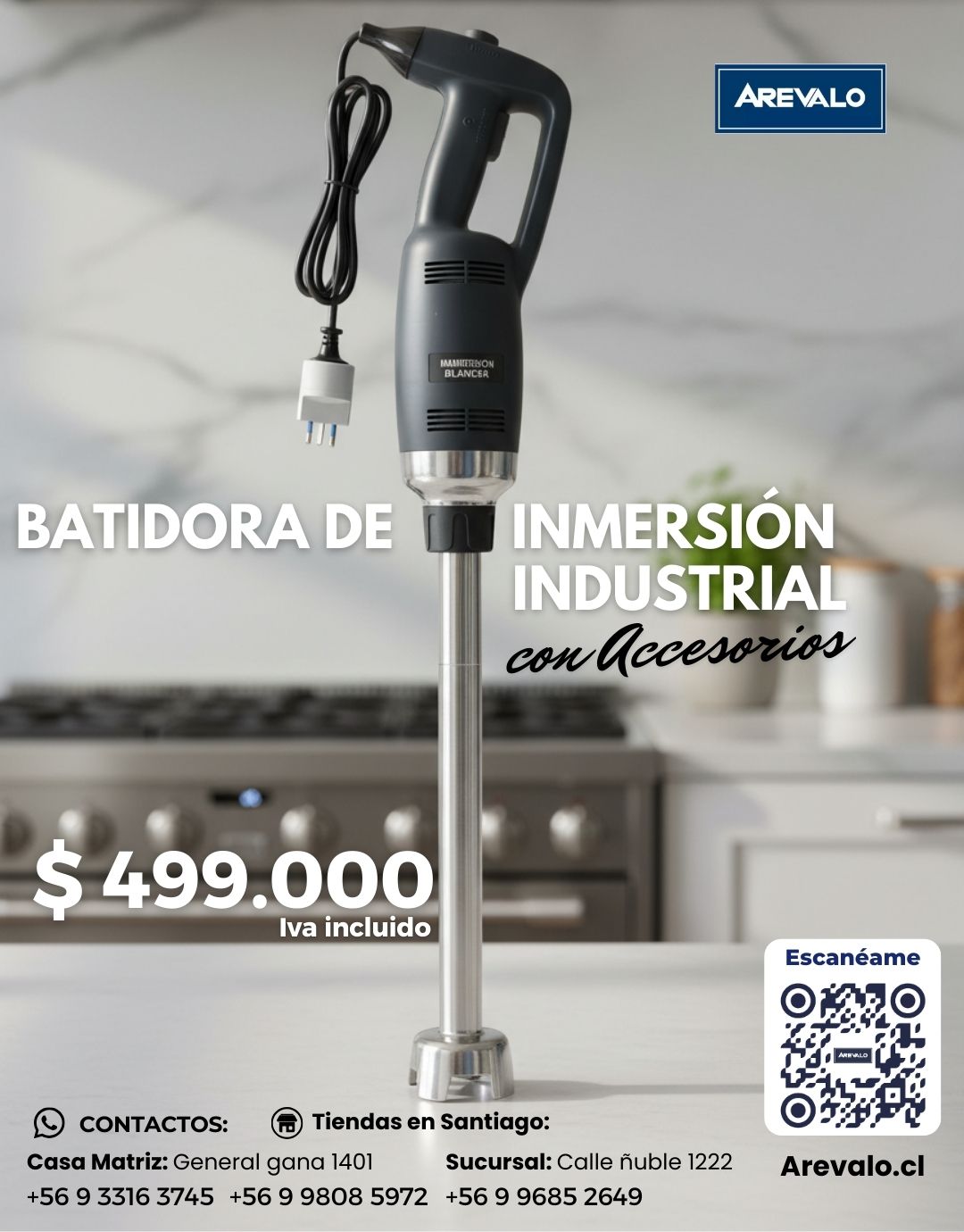 Batidora de Inmersión Industrial con Accesorios - Imagen 5