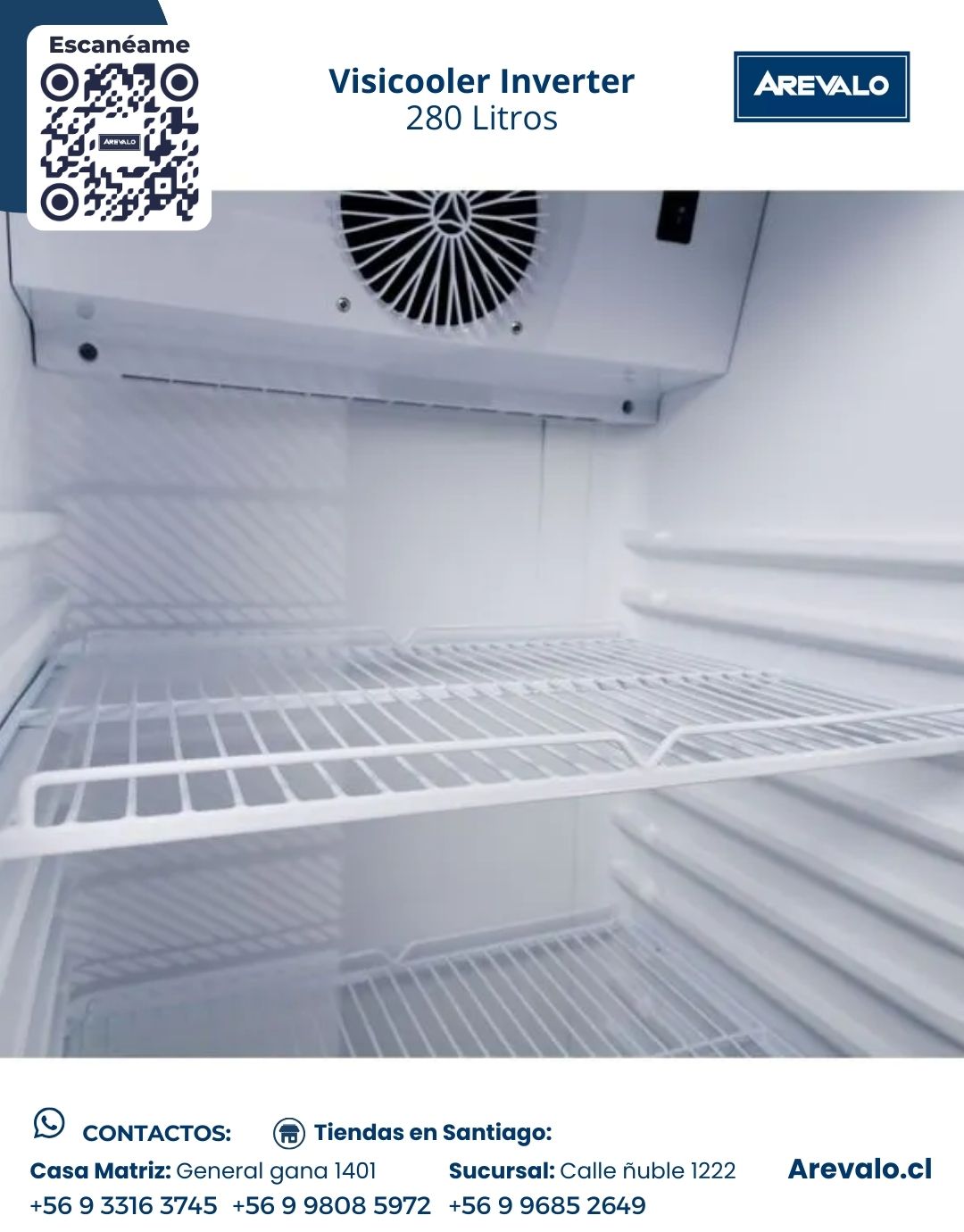 Visicooler Inverter 280 Lts 1 Puerta VC-280 INV Ventus - Imagen 4