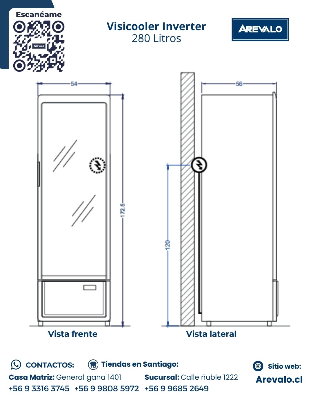 Visicooler Inverter 280 Lts 1 Puerta VC-280 INV Ventus - Imagen 5
