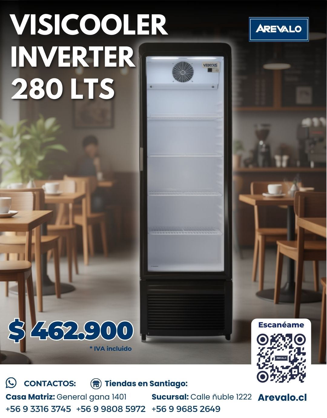 Visicooler Inverter 280 Lts 1 Puerta VC-280 INV Ventus - Imagen 7