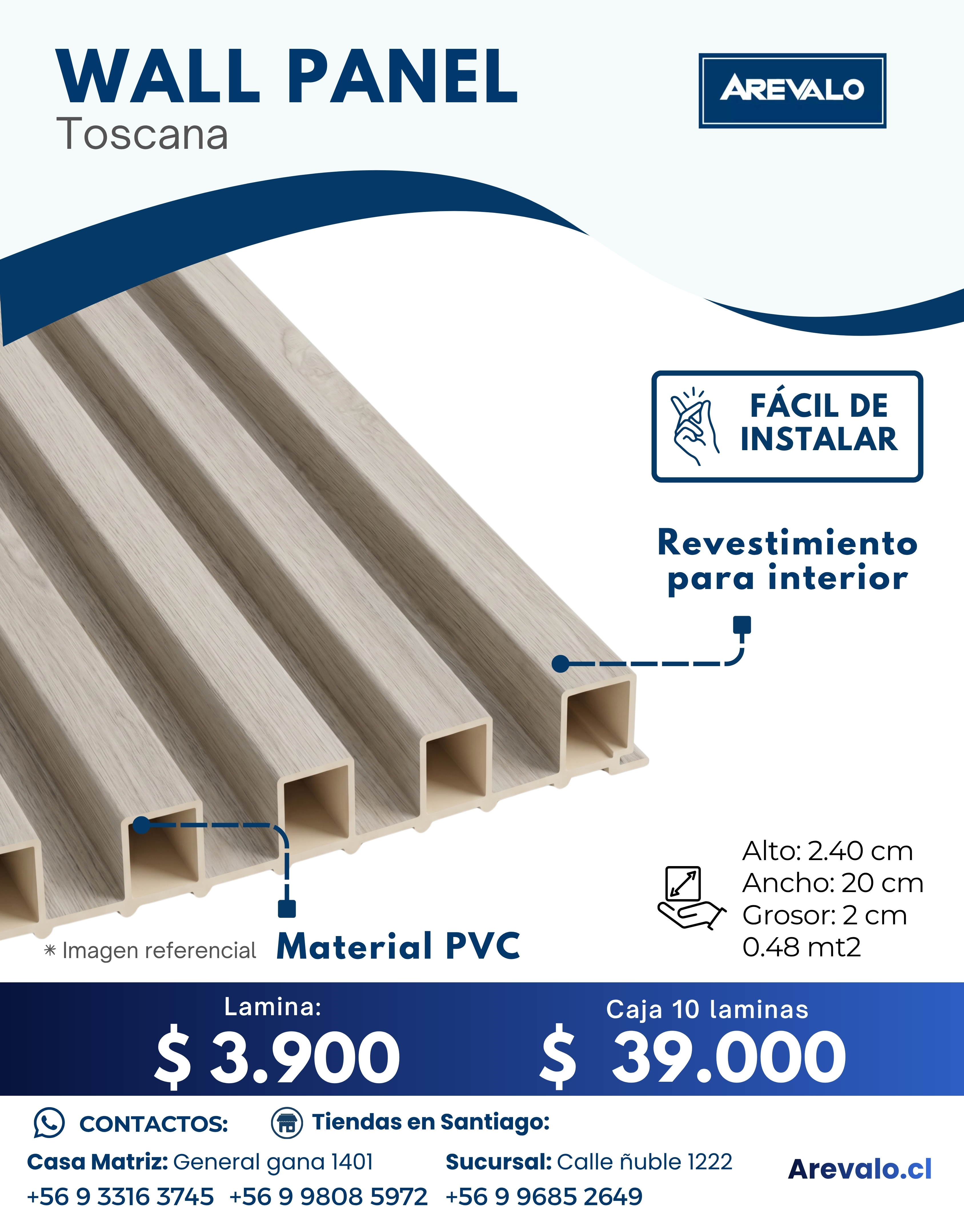 Wall Panel – Revestimiento Arevalo Color Toscana