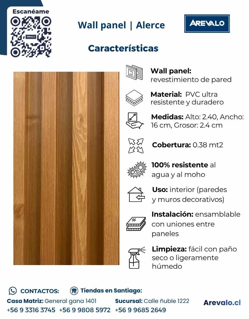 Wall Panel – Revestimiento Arevalo Color Alerce - Imagen 2