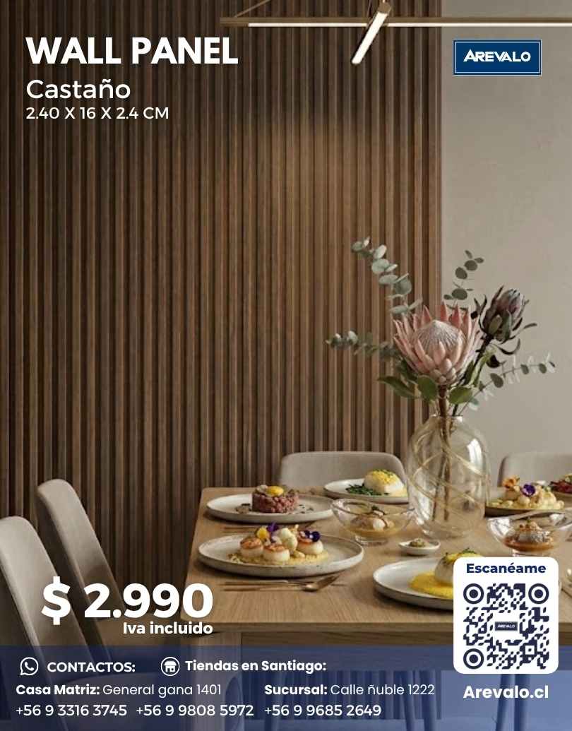Wall Panel – Revestimiento Arevalo Color Castaño - Imagen 3
