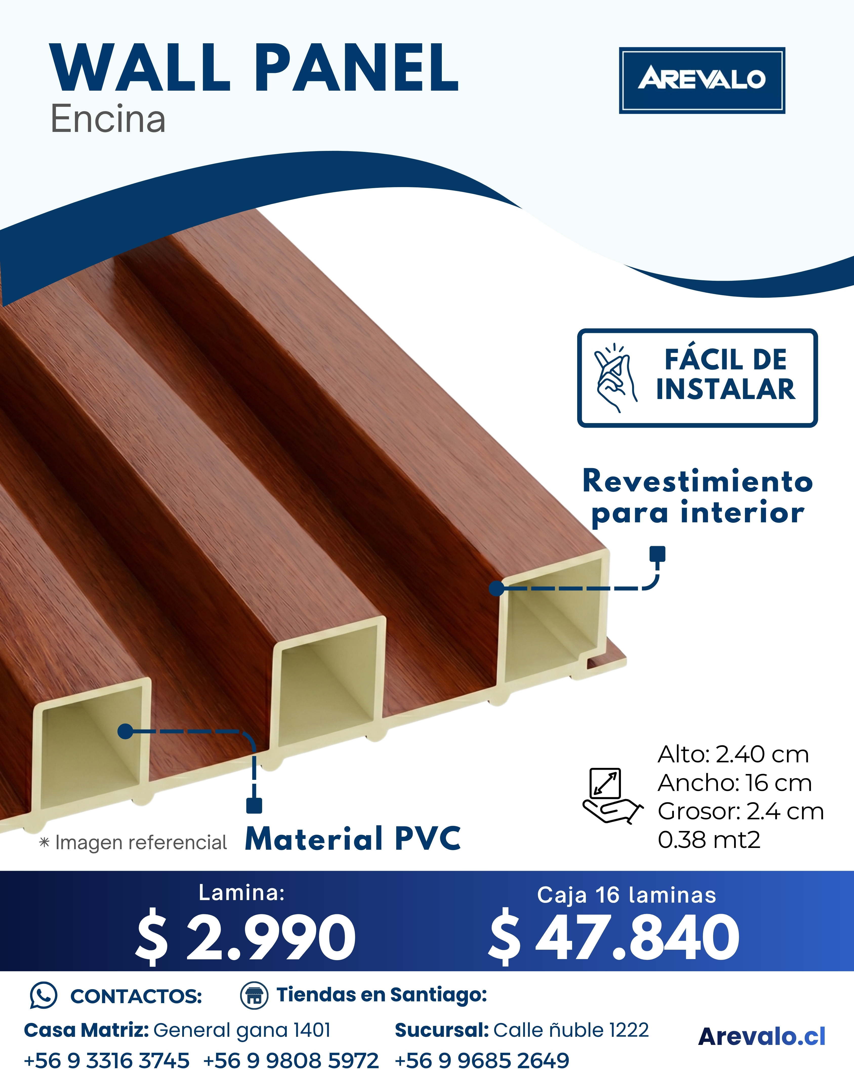 Wall Panel – Revestimiento Arevalo Color Encina