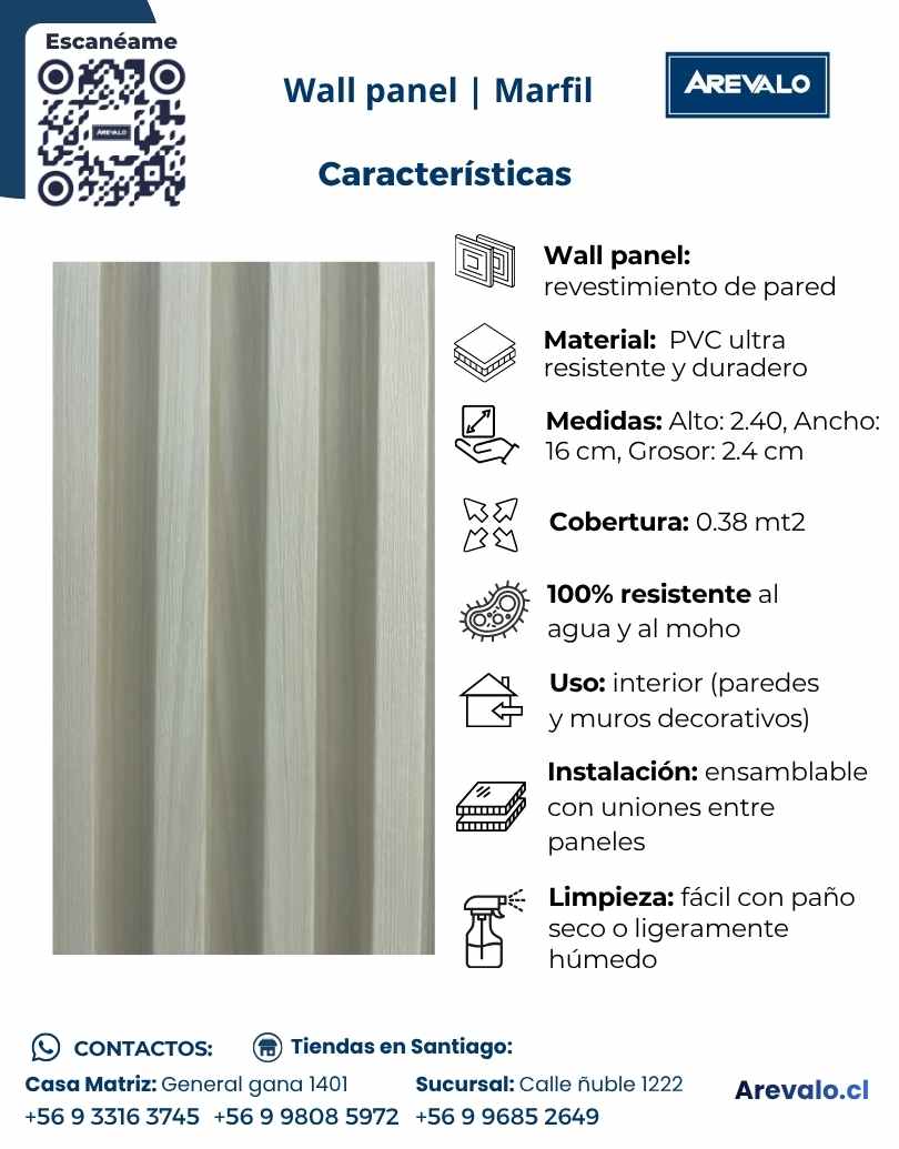 Wall Panel – Revestimiento Arevalo Color Marfil - Imagen 4