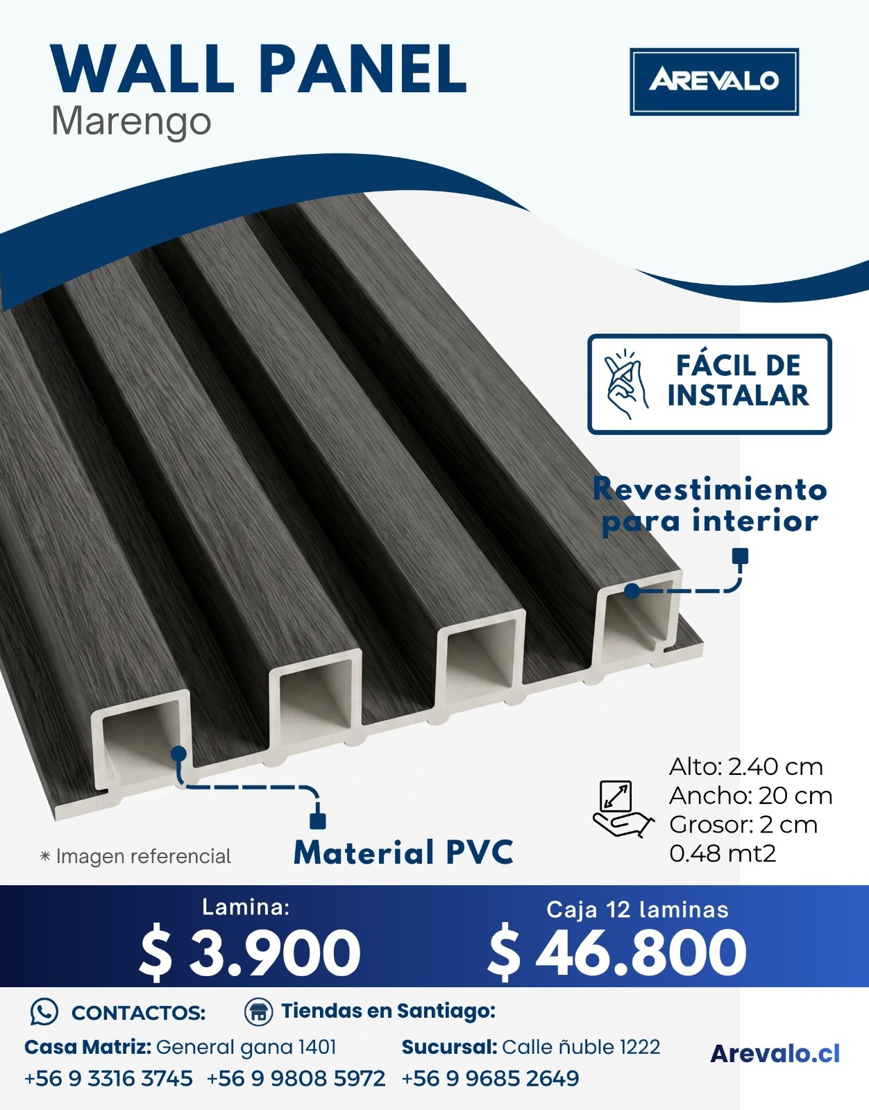 Wall Panel – Revestimiento Arevalo Color Marengo