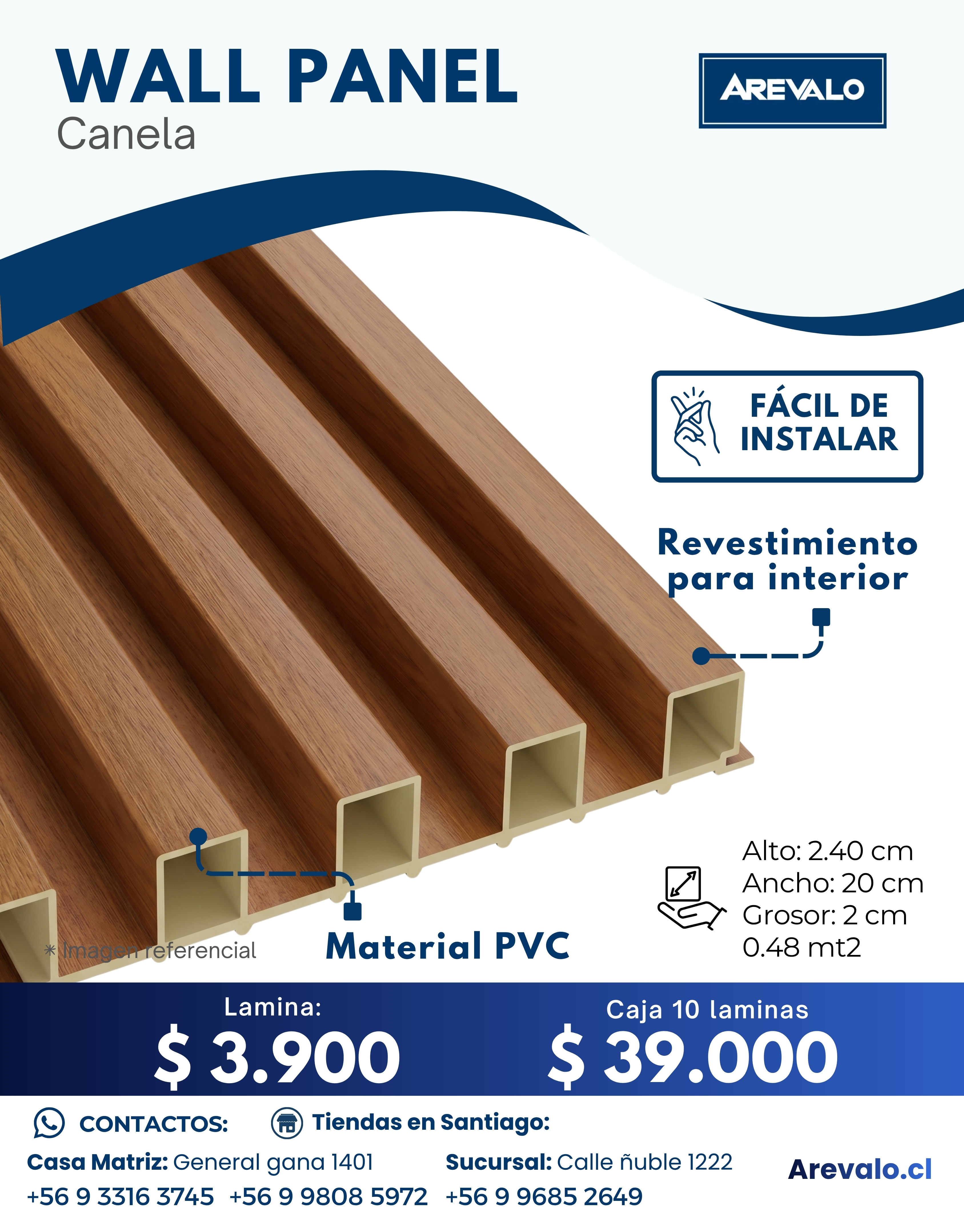 Wall Panel – Revestimiento Arevalo Color Canela