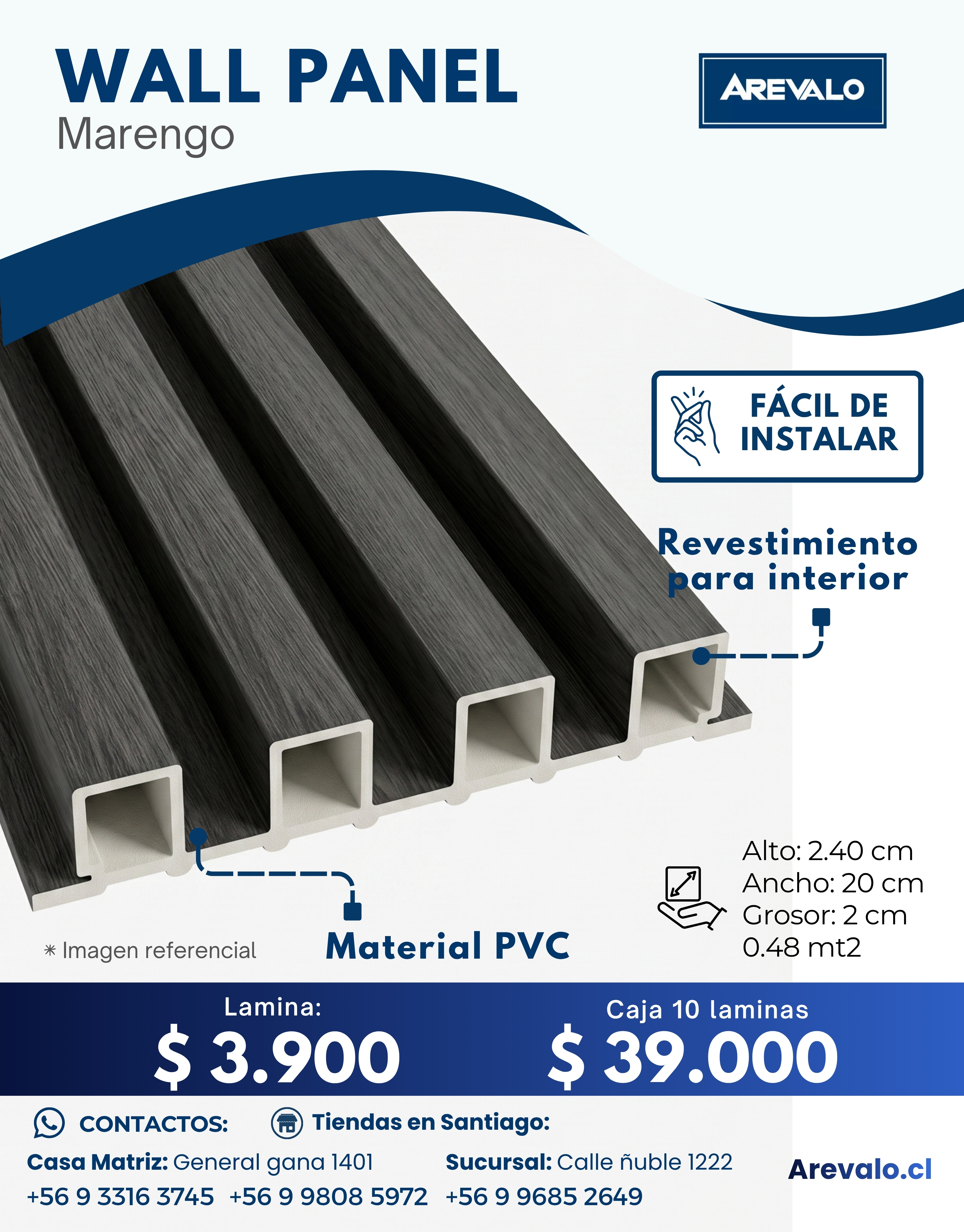 Wall Panel – Revestimiento Arevalo Color Marengo